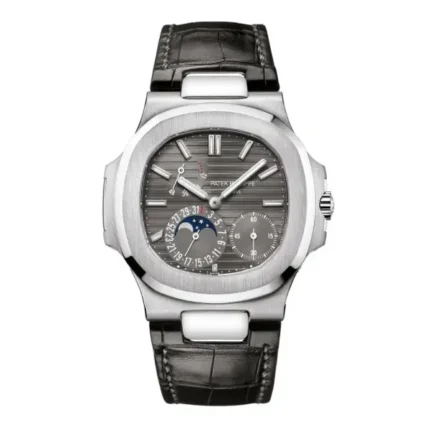 Patek Philippe Nautilus Moon Phase White Gold Watch 5712G-001